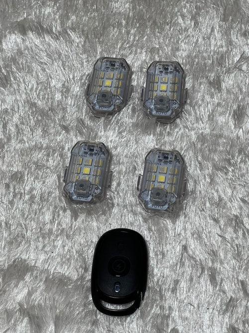 أضواء لاد العلبة تحتوي على قطعتين ضوئين + ادات تحكم عن بعد